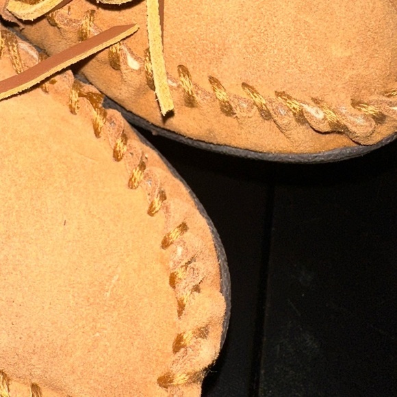 NWOT Alpine Swiss Sabine Genuine Suede Shearling Slip On Moccasin Slippers - Picture 5 of 8